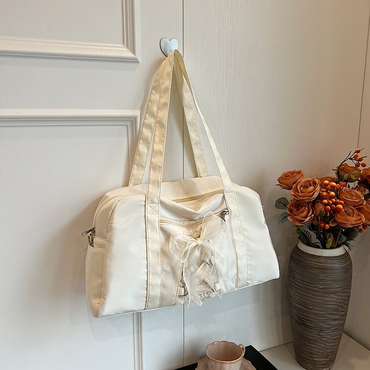 Korean version large-capacity armpit bag for women 2024 new ballet style handbag nylon shoulder bag commuter tote bag