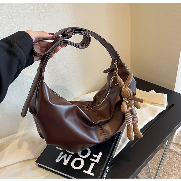 High-end textured soft leather bag for women 2024 new trendy versatile popular crossbody bag niche design single shoulder dumpling bag