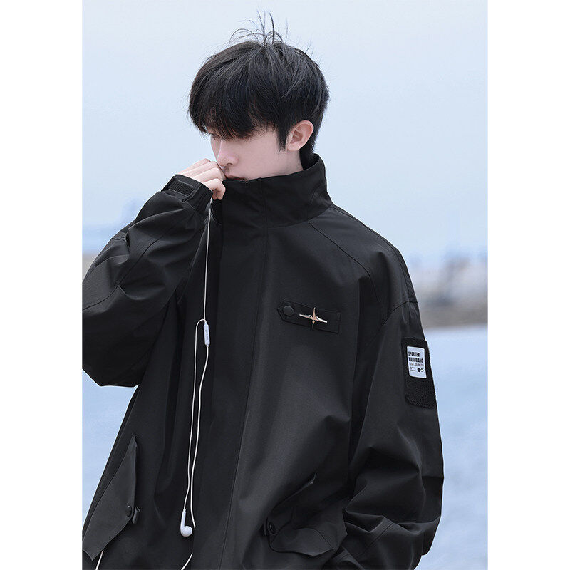 Casual versatile four-pointed star jacket for men in autumn
