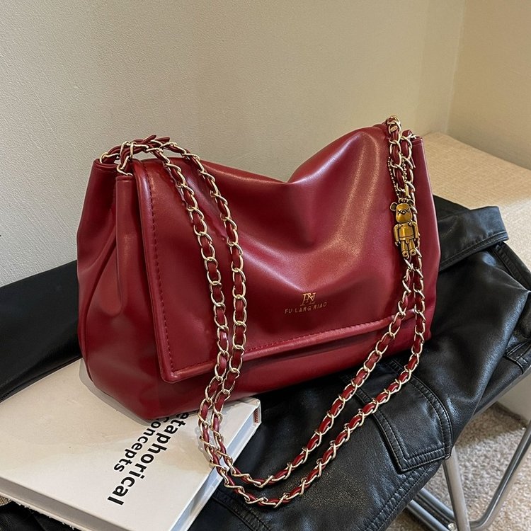 Niche fashion chain hand-held large bag women's new summer simple tote bag casual versatile armpit bag