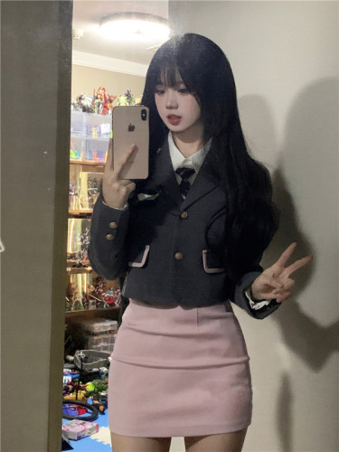 Idol Practice Room Girl Group Style Spring and Autumn New Sweet Desire Uniform Suit