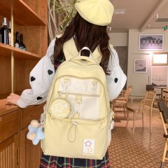 Cute girl backpack schoolbag female Korean version star junior high school girls high school students large capacity high-value backpack