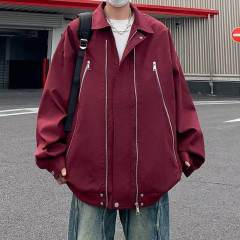 Jacket men's Korean style trendy zipper personality handsome versatile autumn and winter ins jacket