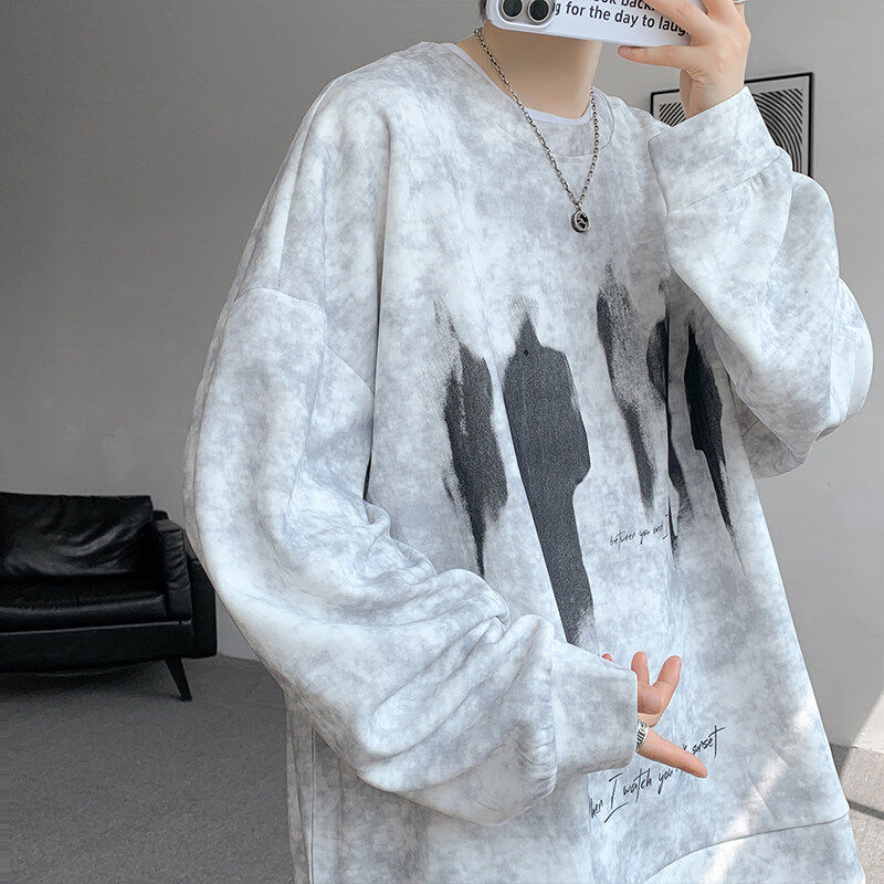 Huamian high quality versatile round neck large size sweatshirt
