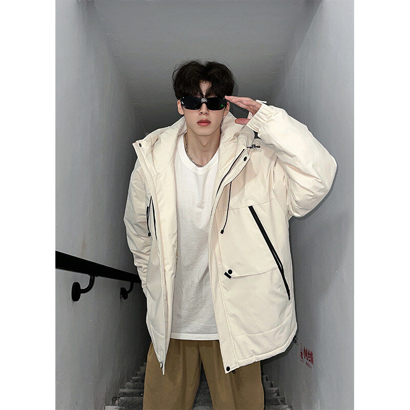 New national standard 90 down heavy duty workwear hooded down jacket warm trendy casual jacket