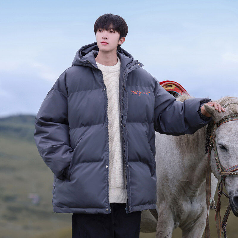 New winter letter print men's cotton jacket