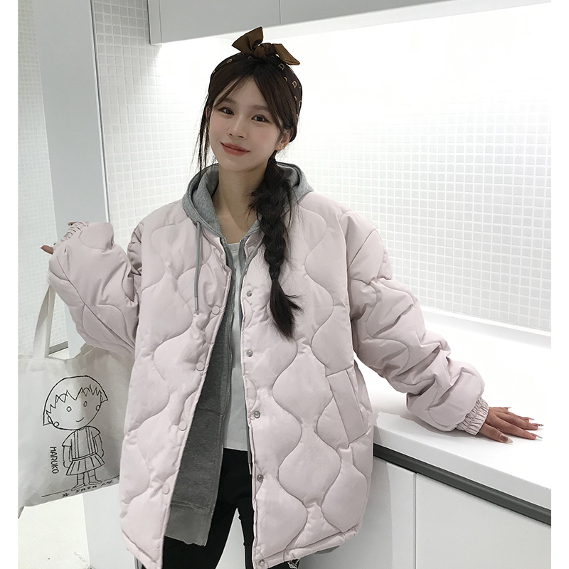 Milk Bear Hug Diamond Oversize New Cotton Clothes Loose Slim Fashion Women's Short Student Jacket