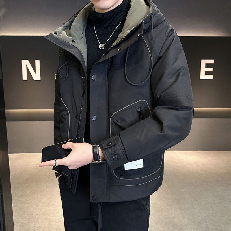 hooded jacket winter men's down jacket