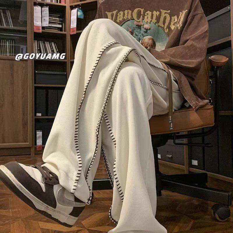American sports pants, men's sweatpants, straight-leg loose wide-leg casual pants, niche design