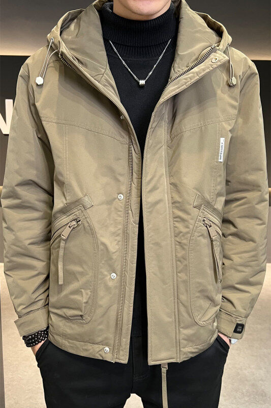 Cotton autumn and winter thickened warm cotton coat hooded youth jacket