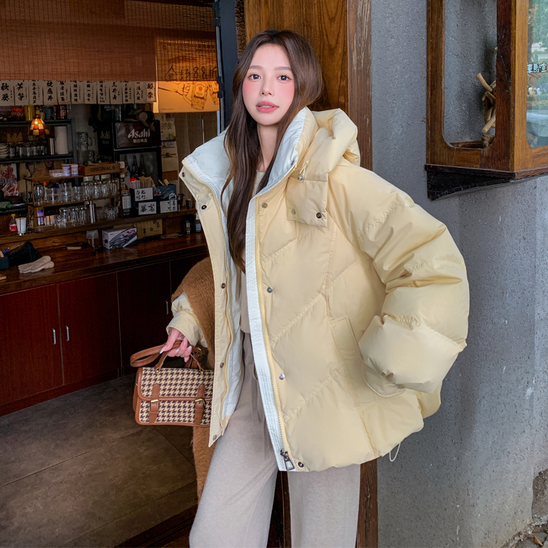 Bai Ling'er down jacket women's winter 2024 new small short style thickened popular cotton coat