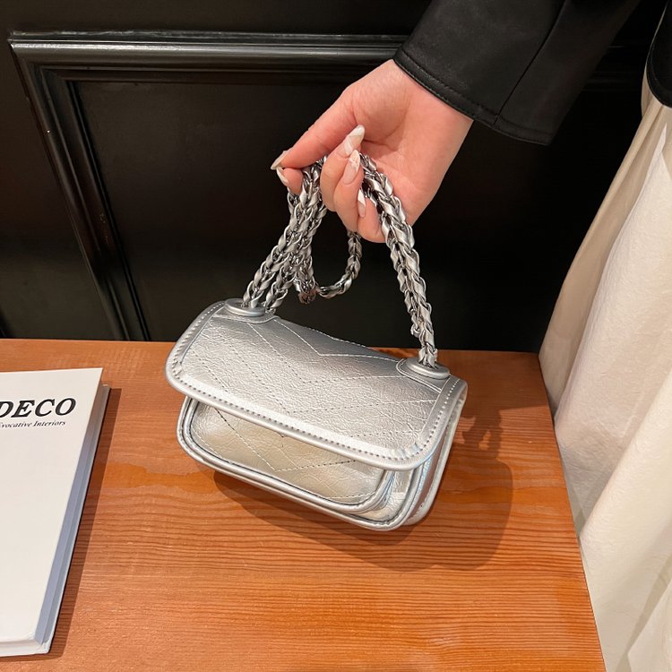 High-end embroidery chain bag 2024 new trendy Korean style women's bag fashionable and versatile texture single shoulder crossbody bag