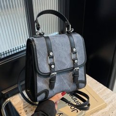 College Style Backpack Women's 2024 New Style Large Capacity Niche Design Commuting Small Backpack Crossbody Bag