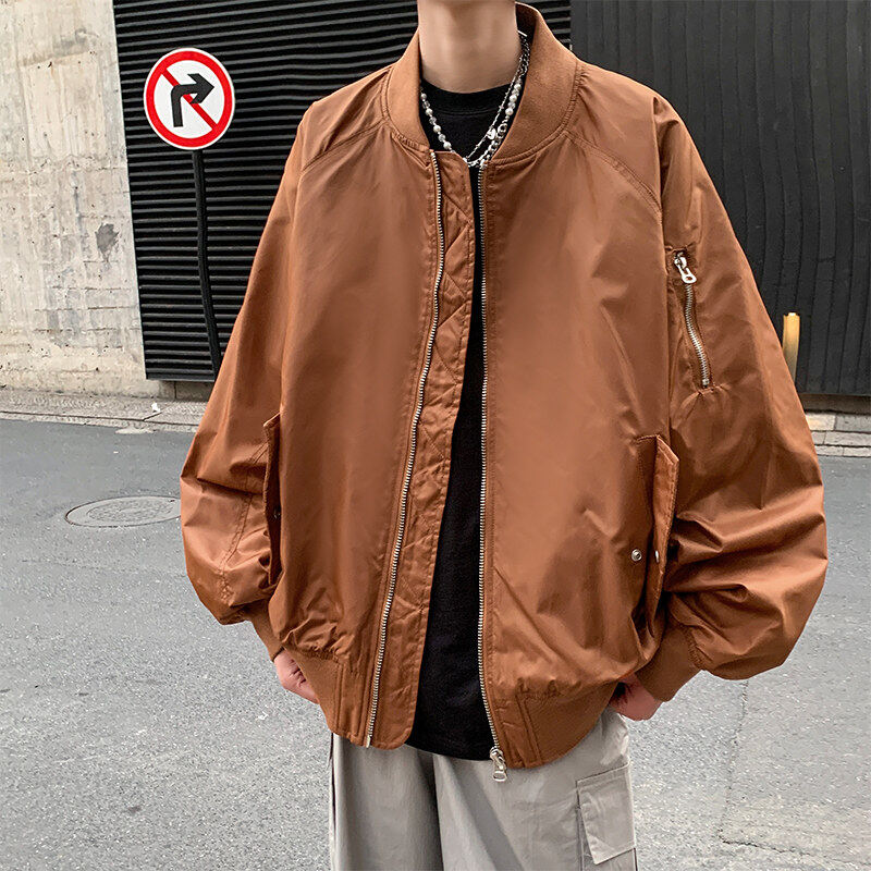 Men's trendy brand loose bomber jacket