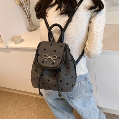Korean niche design backpack women's 2024 new fashion and beautiful small backpack western style casual travel bag