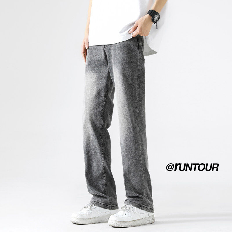 Pants American high street jeans men's slim straight trousers