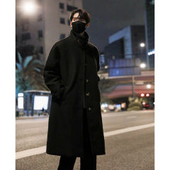 New autumn and winter woolen coats for men, medium and long woolen windbreakers, loose woolen coats