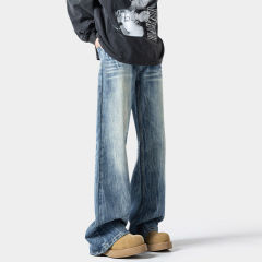 Spring new style shadowless wall large size lightning pattern bootcut jeans