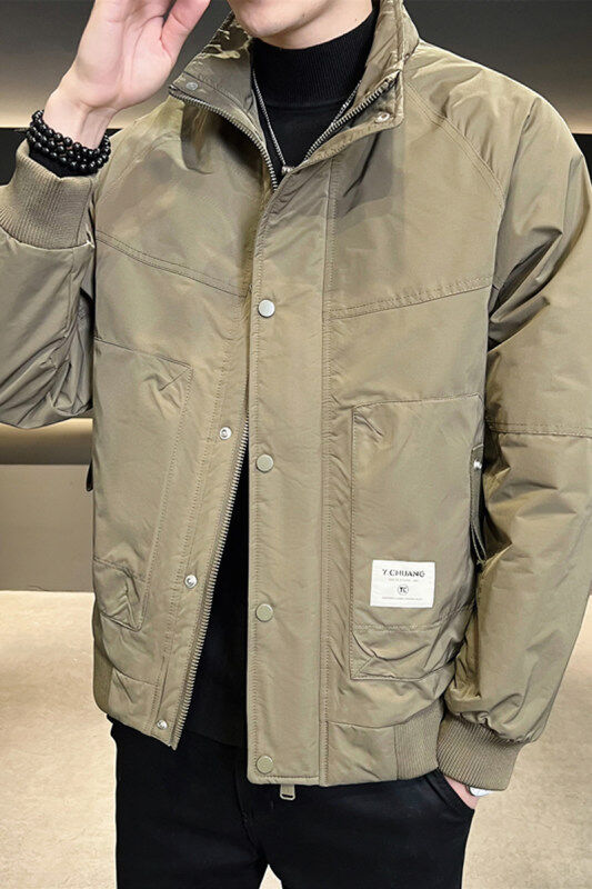 Thick and warm cotton stand collar youth jacket