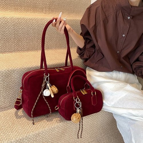 Bags for women 2024 autumn and winter new niche high-end French handbags frosted fashion commuter shoulder crossbody bag