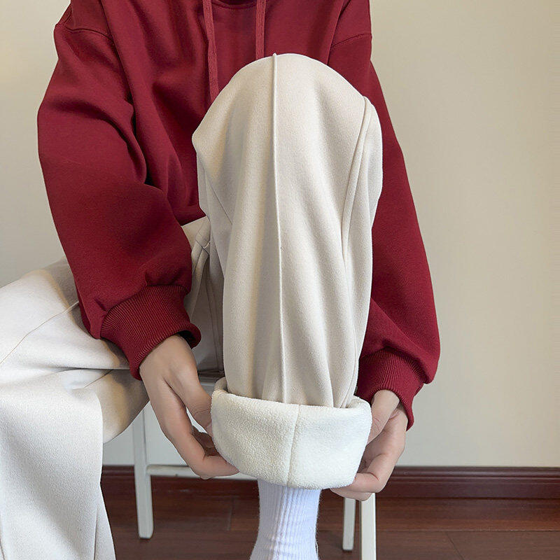 Sports pants, velvet, men's and women's thickened pants, leggings, loose casual sweatpants, American style