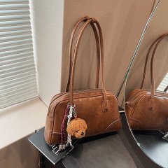 Hand-carrying retro fashion tote bag for women 2024 autumn new trendy large-capacity shoulder bag high-end armpit bag