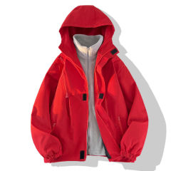Three-in-one jacket for men, plus fleece cotton jacket, trendy large size cotton jacket, two-piece set