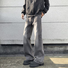 High Street Jeans Men's Korean Style Trendy and Handsome Gradient Color