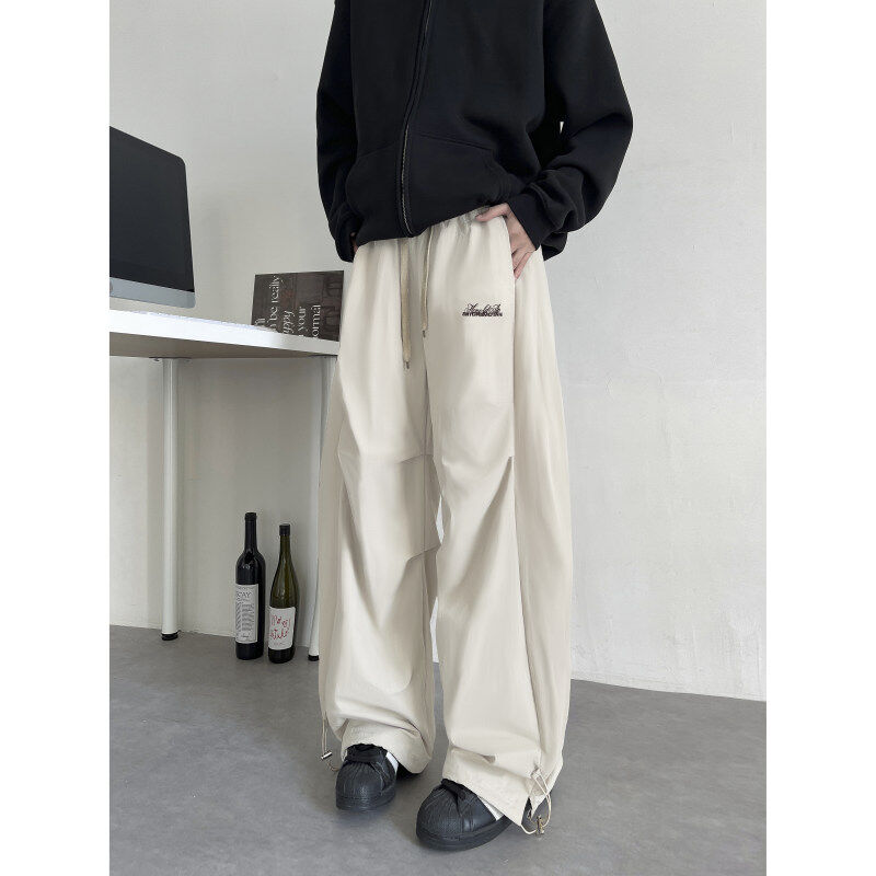 Autumn and winter velvet loose design pleated wide-leg paratrooper overalls
