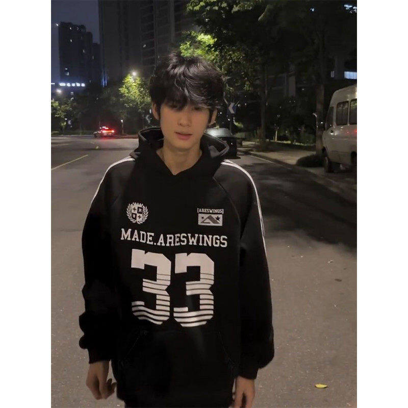 American retro niche cleanfit hooded sweatshirt