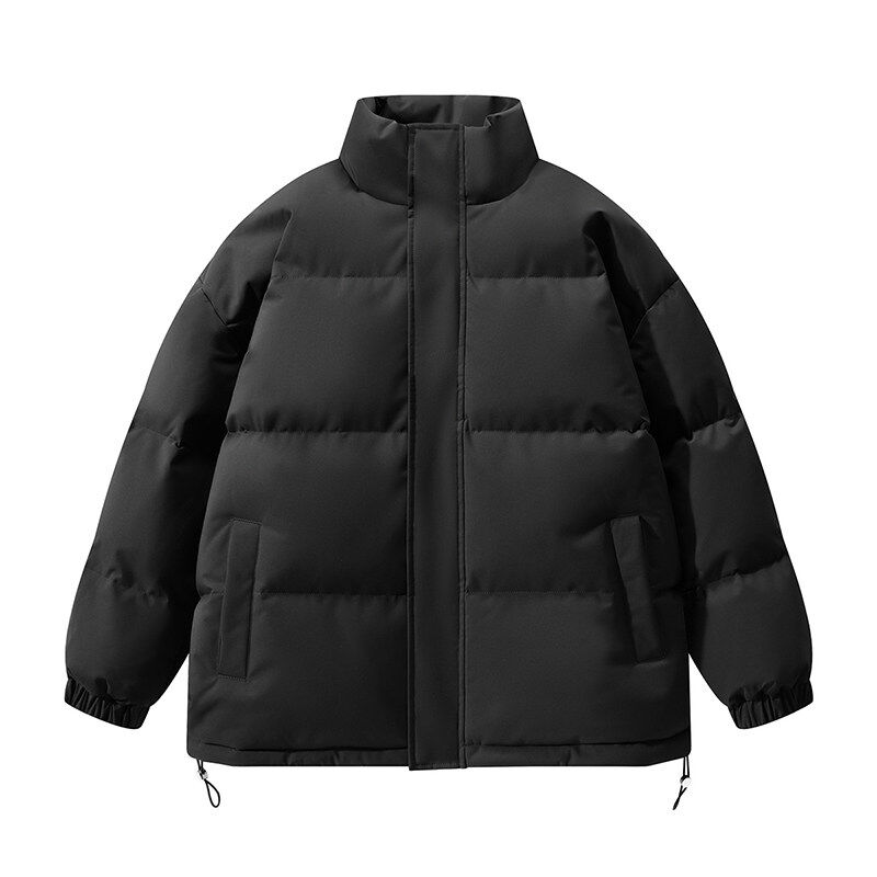 Multi-color Hong Kong style winter stand-up collar solid color thickened tops and coats for men