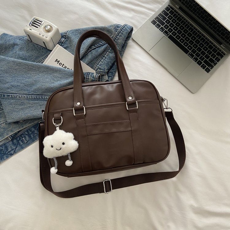 Japanese student handbag JK uniform bag shoulder PU uniform bag commuter briefcase backpack computer bag travel bag