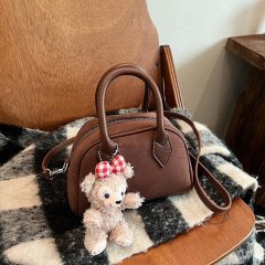 Frosted small bag for women 2024 new retro portable pillow bag high-quality texture casual versatile foreign style crossbody bag