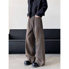 American retro fashion brand street washed simple loose straight jeans