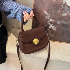 Cross-border crossbody bag for women, high-end, versatile autumn and winter women's bag 2024 new retro portable saddle bag, small bag trend