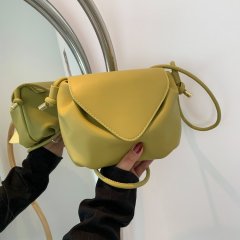 2024 New Trendy Fashion Versatile High-end Bag Women's Bag Soft Side Casual Simple Crossbody Bag Single Shoulder Pleated Bag