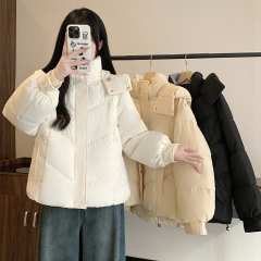 Plus size women's clothing 2024 winter new down cotton coat for fat girls loose slimming thick cotton coat