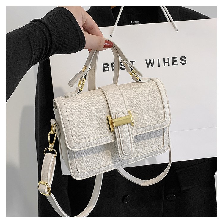 Bags for women 2024 new Korean style casual and stylish one-shoulder crossbody bag pu women's bag simple fashion versatile small square bag