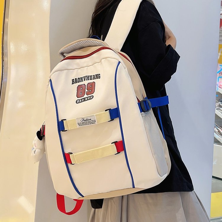 Schoolbags for female college students new American retro large-capacity backpacks trendy middle and high school student backpacks