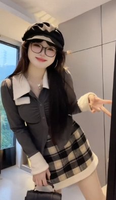 Approximately in the winter, the slightly chubby mm pure desire knitted bottoming shirt for women with autumn and winter high-waisted design top suit
