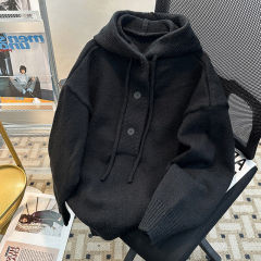 Sweater hooded men's and women's autumn and winter wear trendy brand sweaters loose casual jackets
