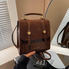 Autumn and winter super popular niche women's backpack 2024 new casual versatile backpack fashion retro small school bag