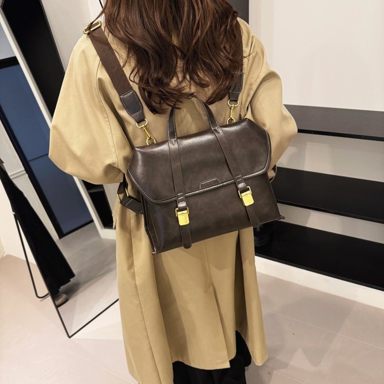 Songmont Mountain Travel Series Travel Briefcase Large Capacity Backpack Retro Vegetable Tanned Leather
