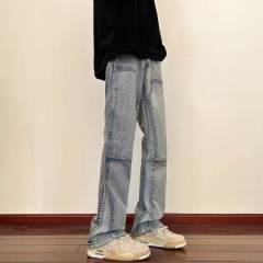 Trendy ins versatile jeans temperament summer trendy men youth popular mid-waist trousers fashionable Japanese style