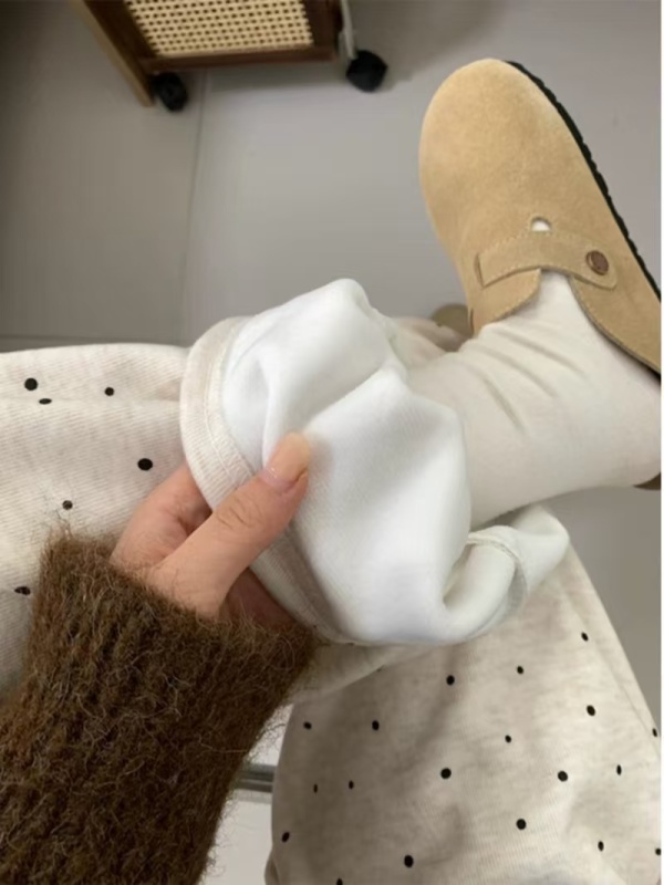 Extra long polka dot glutinous rice wide leg pants for women autumn and winter 2024 new style drape loose bf lazy style soft glutinous casual pants