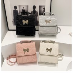 2024 Spring and Summer New Spring and Summer Fashion Backpack Women's Butterfly Portable Travel Bag Multifunctional Girls Shoulder Bag