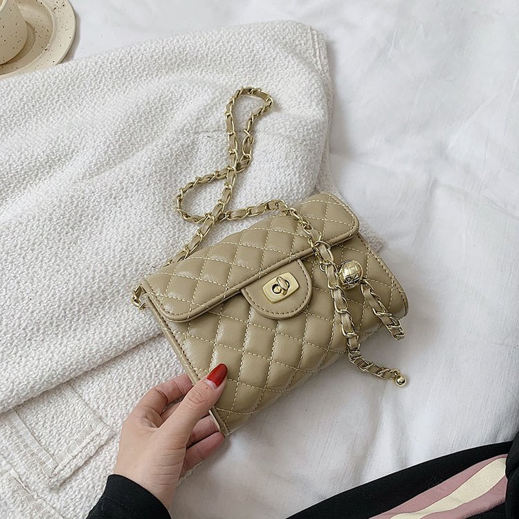 New fashionable small fragrance mini bag high-end portable small square bag women's niche rhombus chain versatile crossbody