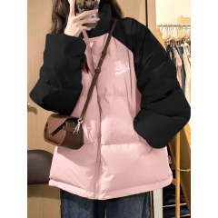Stand collar cotton coat women's winter 2024 new popular trendy coat thick cotton coat oversize bread coat trendy