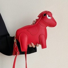 Foreign trade personalized small bag women's new ins creative doll pony one-shoulder crossbody bag niche mobile phone small square bag