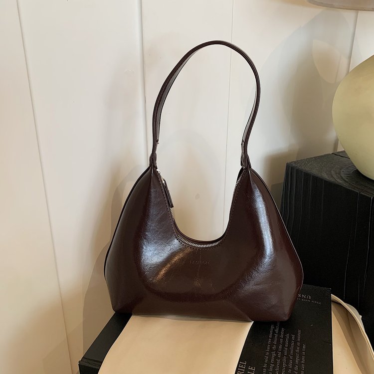 Korean bag new autumn niche retro portable armpit bag shoulder bag versatile large capacity baguette bag for women